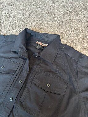 Womens XL 5.11 TACTICAL TACLITE PDU CLASS B SHORT SLEEVE SHIRT 61168 Black